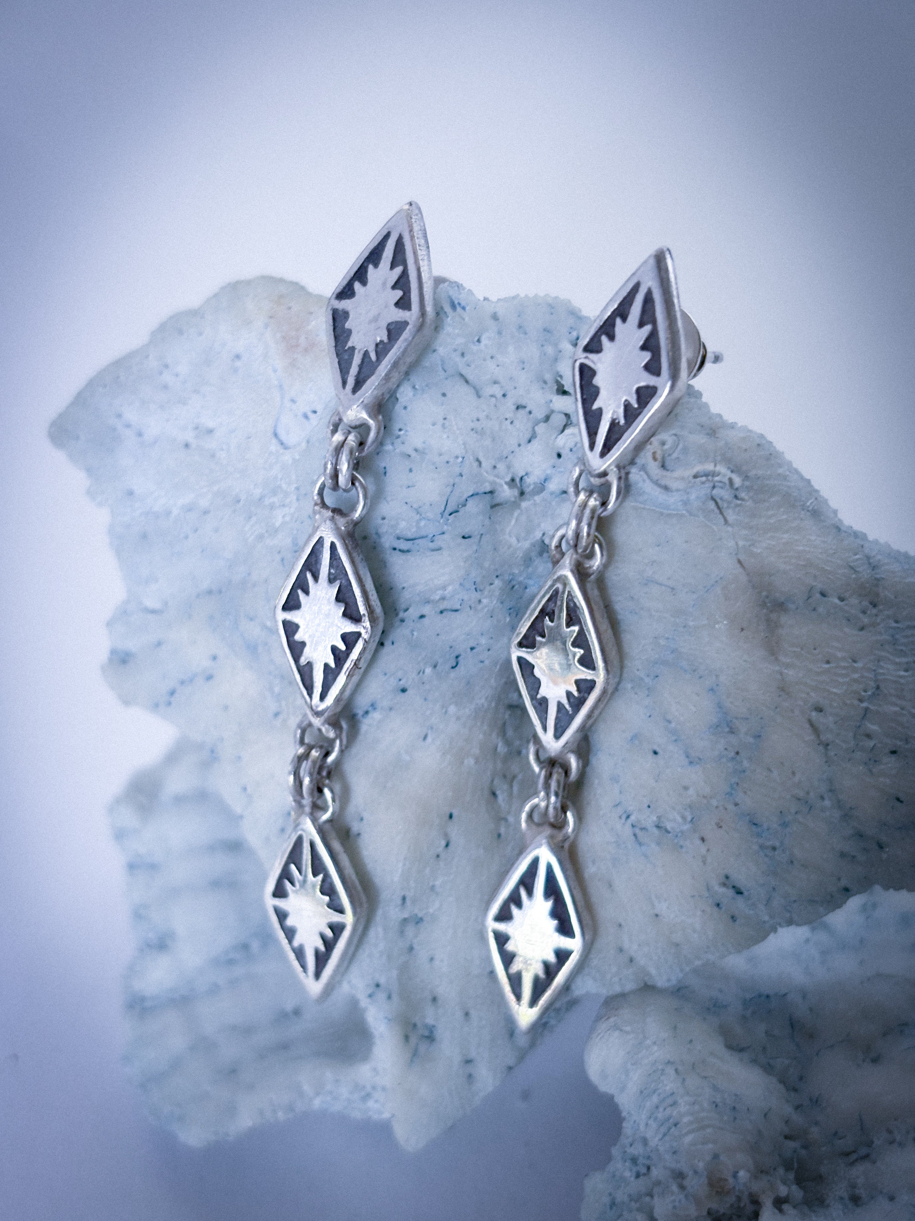 North Star Post Dangle Earrings | Sterling Silver