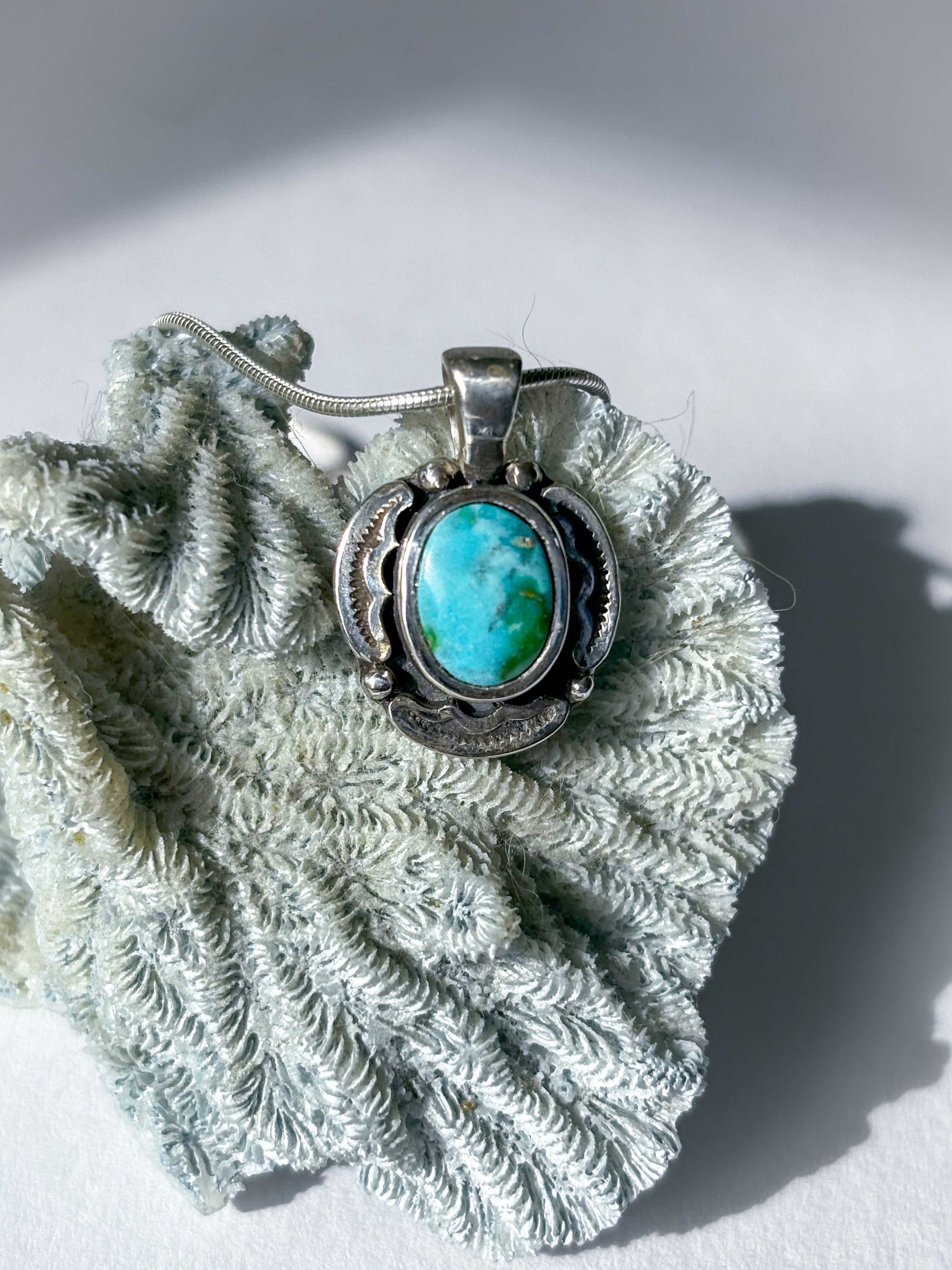 Encompass Necklace | Sonoran Mountain Turquoise & Sterling Silver