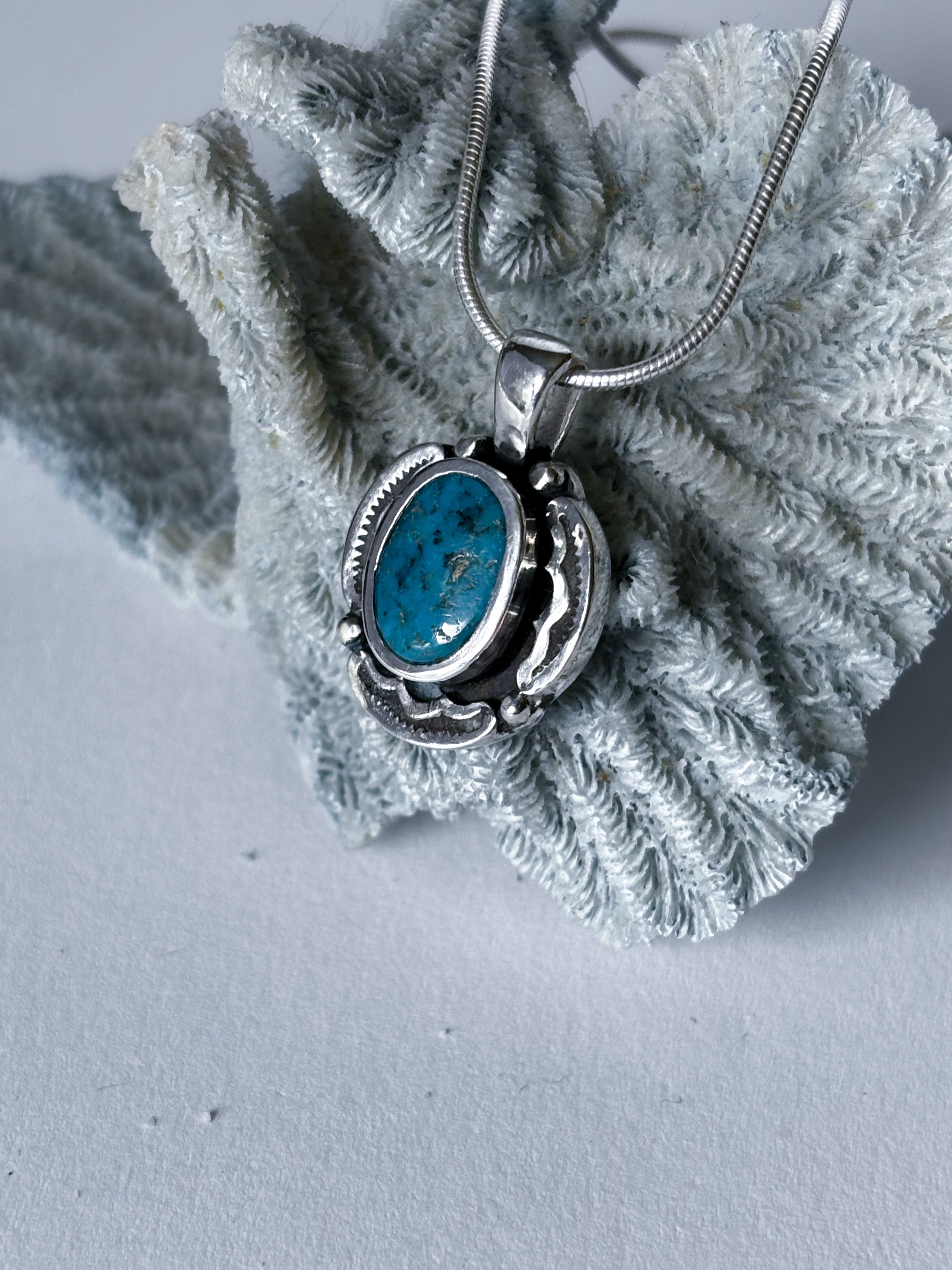 Encompass Necklace | Sonoran Mountain Turquoise and Sterling Silver