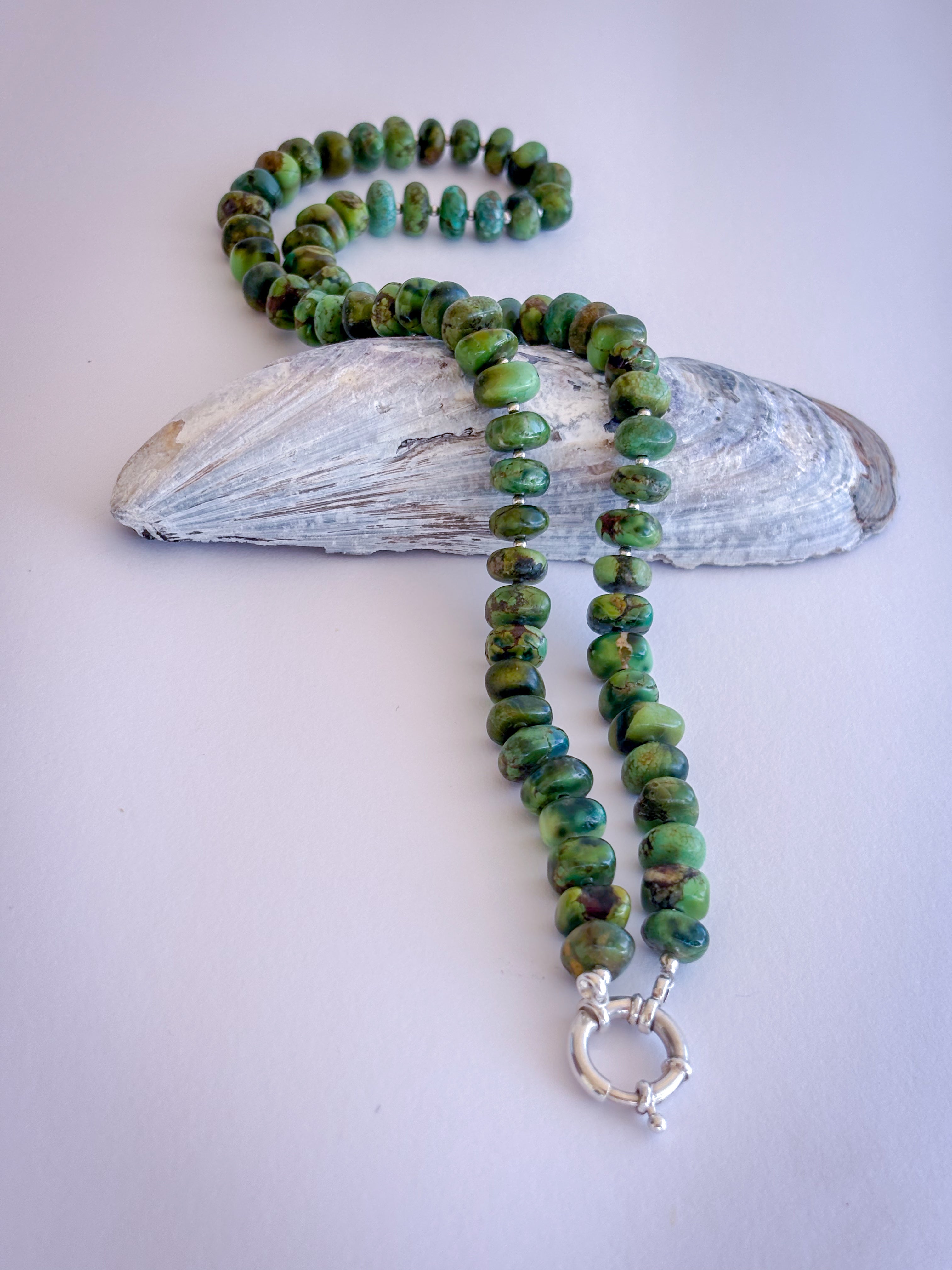 Turquoise Beaded Toggle Necklace