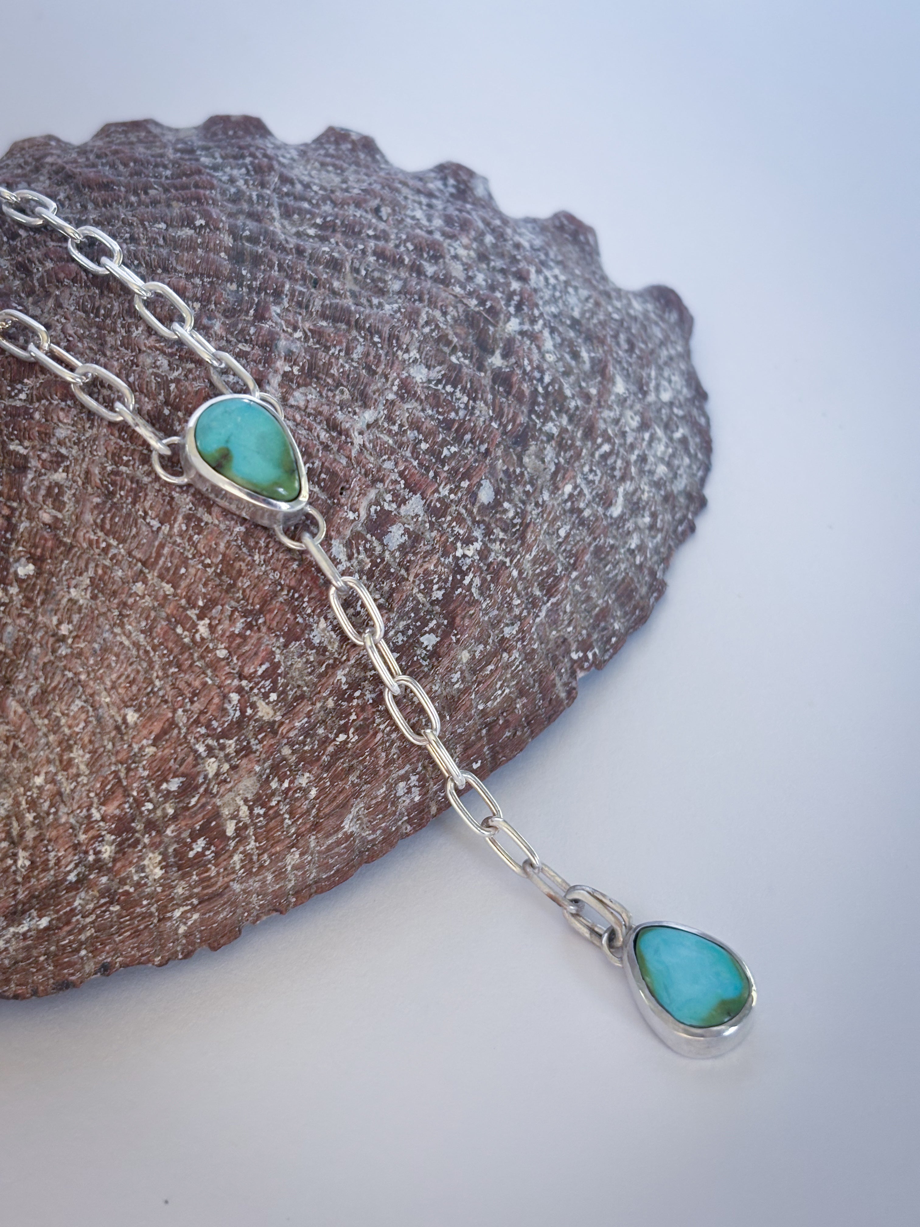 Lariat Necklace | Sonoran Gold Turquoise & Sterling Silver