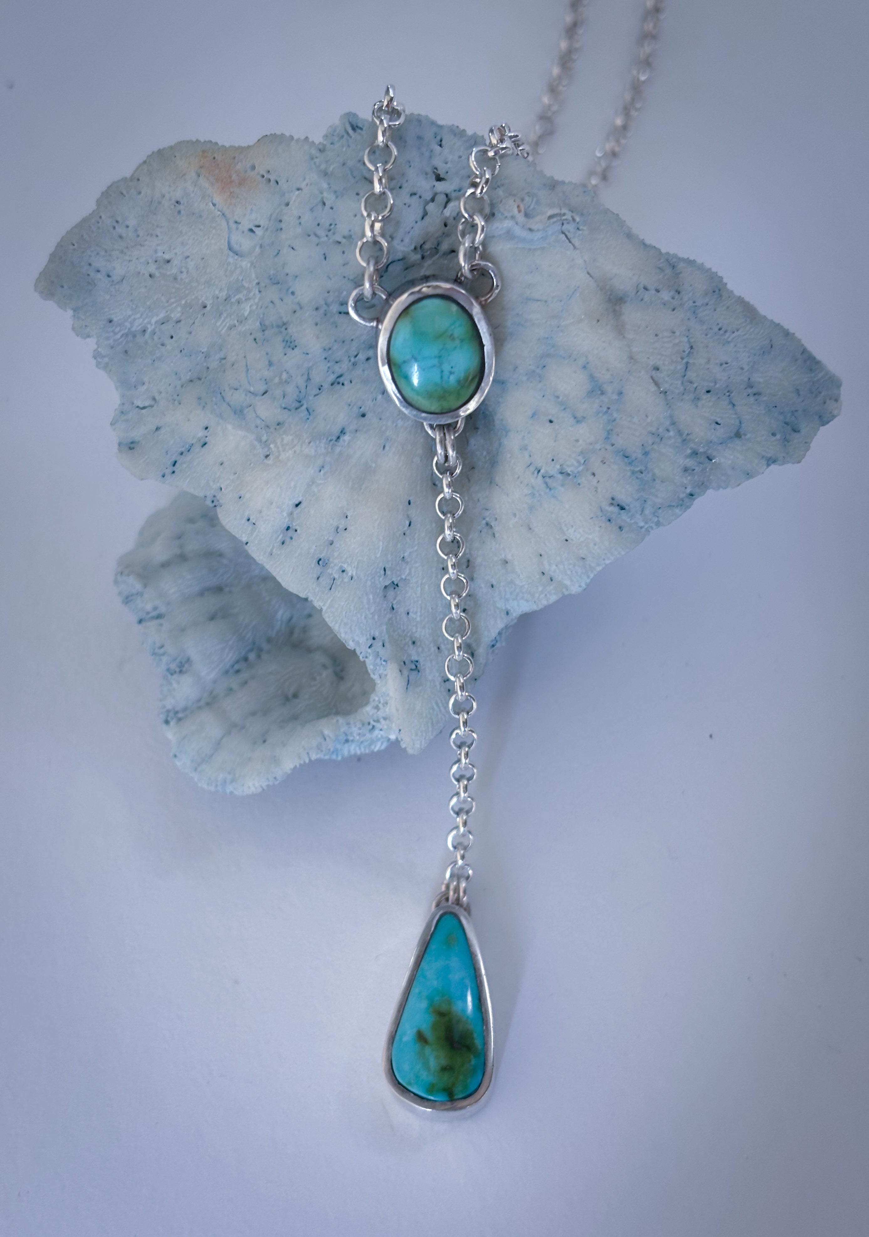 Lariat Necklace | Sonoran Gold Turquoise & Sterling Silver