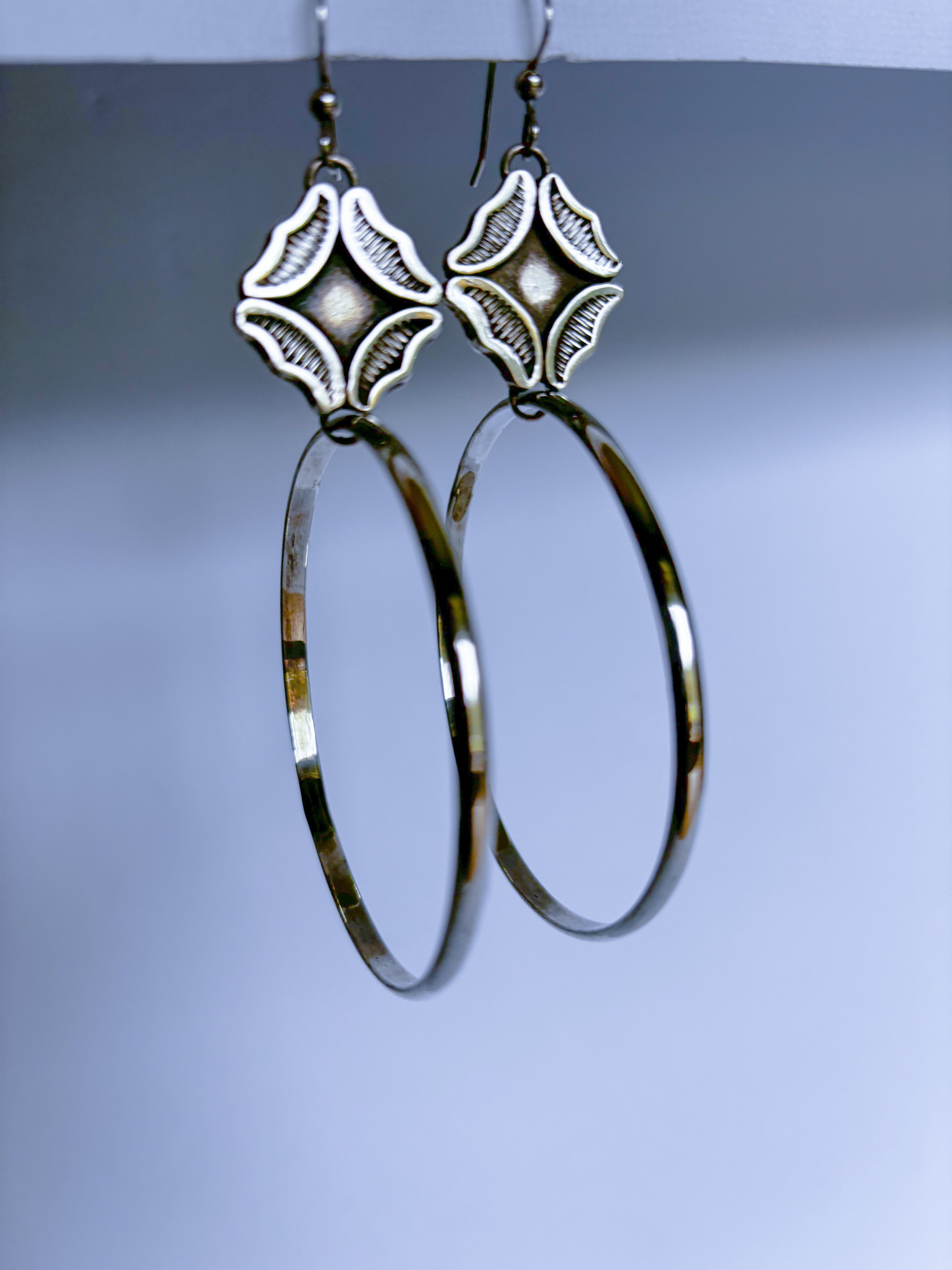 Enchanted Hoop Earrings |  Sterling Silver