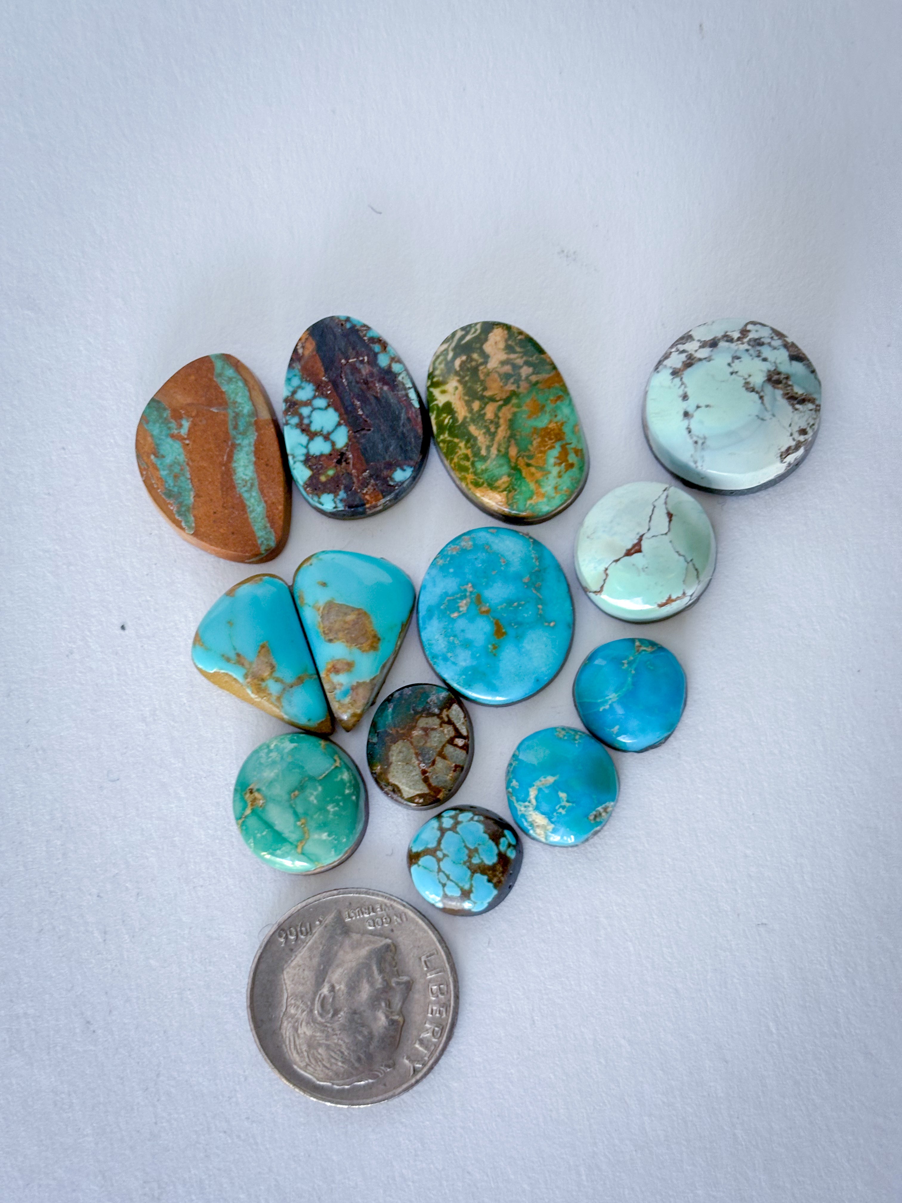 Mixed Lot Turquoise Cabochons