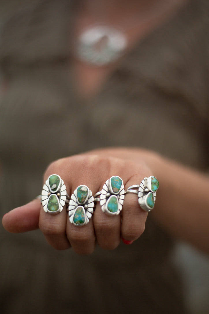 Fleur Ring | Sonoran Gold Turquoise | Size 7.5
