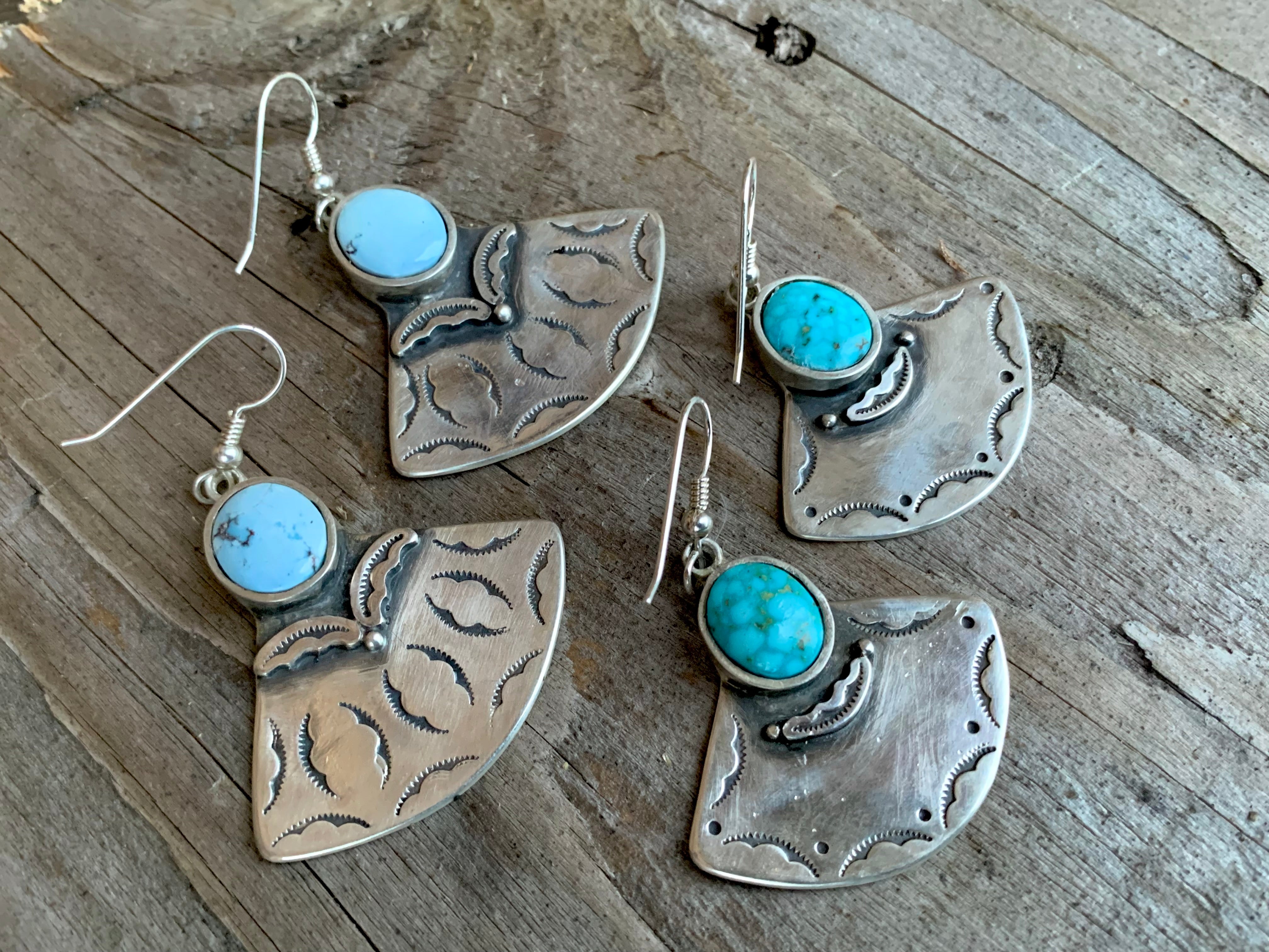 Golden Hills Lavender Turquoise Flair Earrings